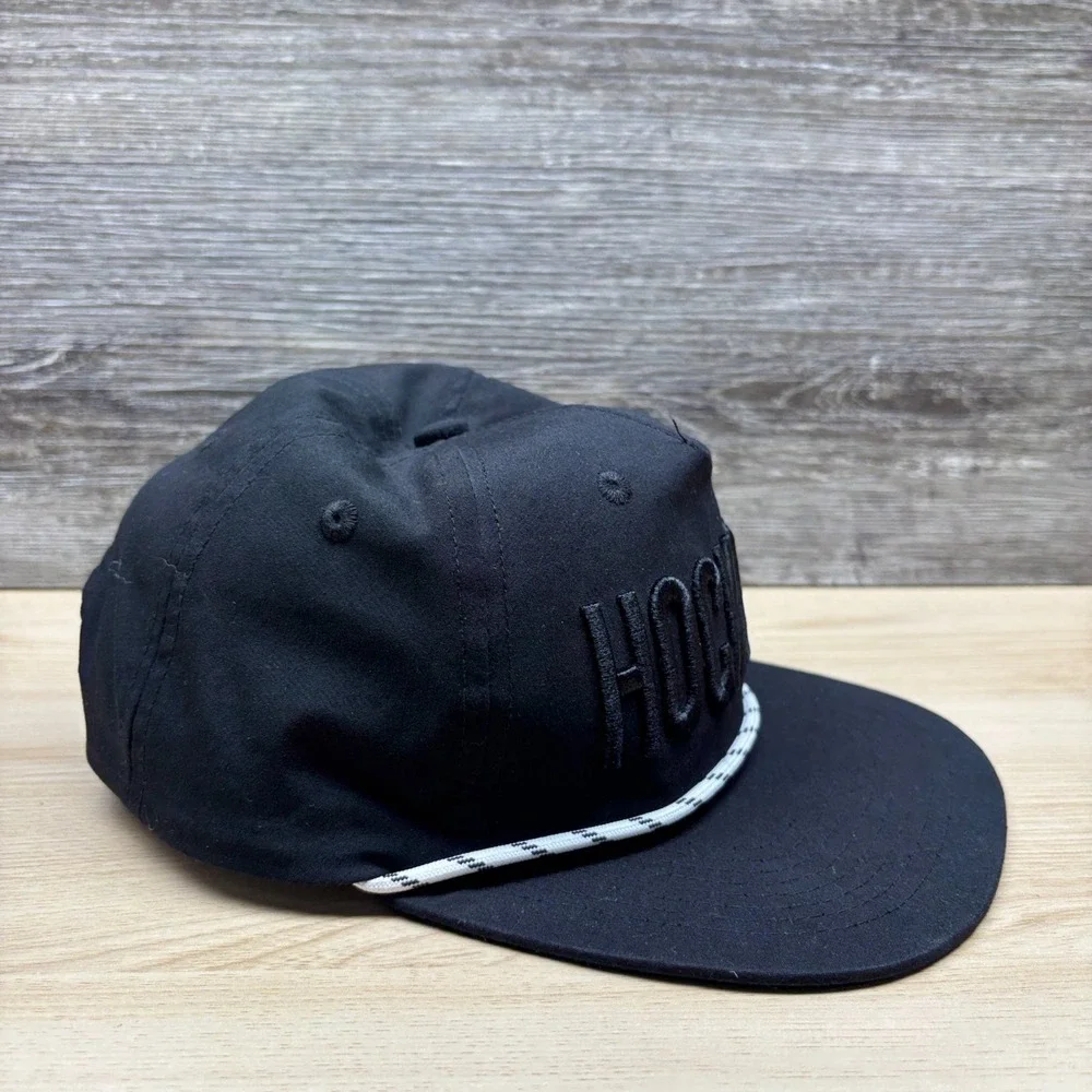 ChalkTalk Sports Hat Cap Snap Back Youth Black Ice Hockey Rope Performance Boys